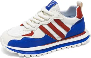 Women’s Retro Jogger Sneakers, Fashion Mesh Suede Trainers, Vintage Street Running Shoes, Iconic Triple Stripe Detailing