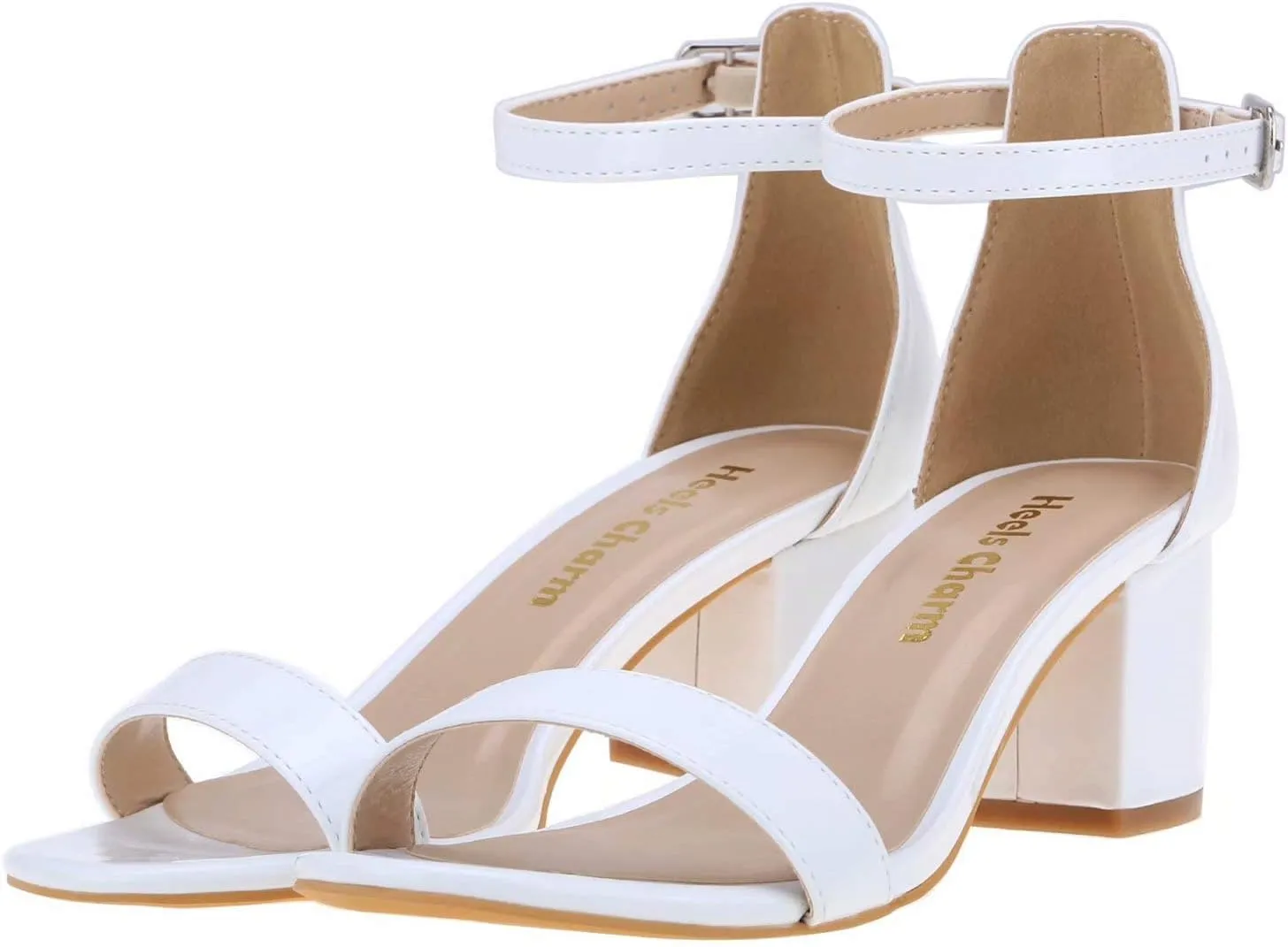 Women's Strappy Chunky Block Low Heeled Sandals 2 Inch Open Toe Ankle Strap High Heel Dress Sandals Daily Work Party Shoes