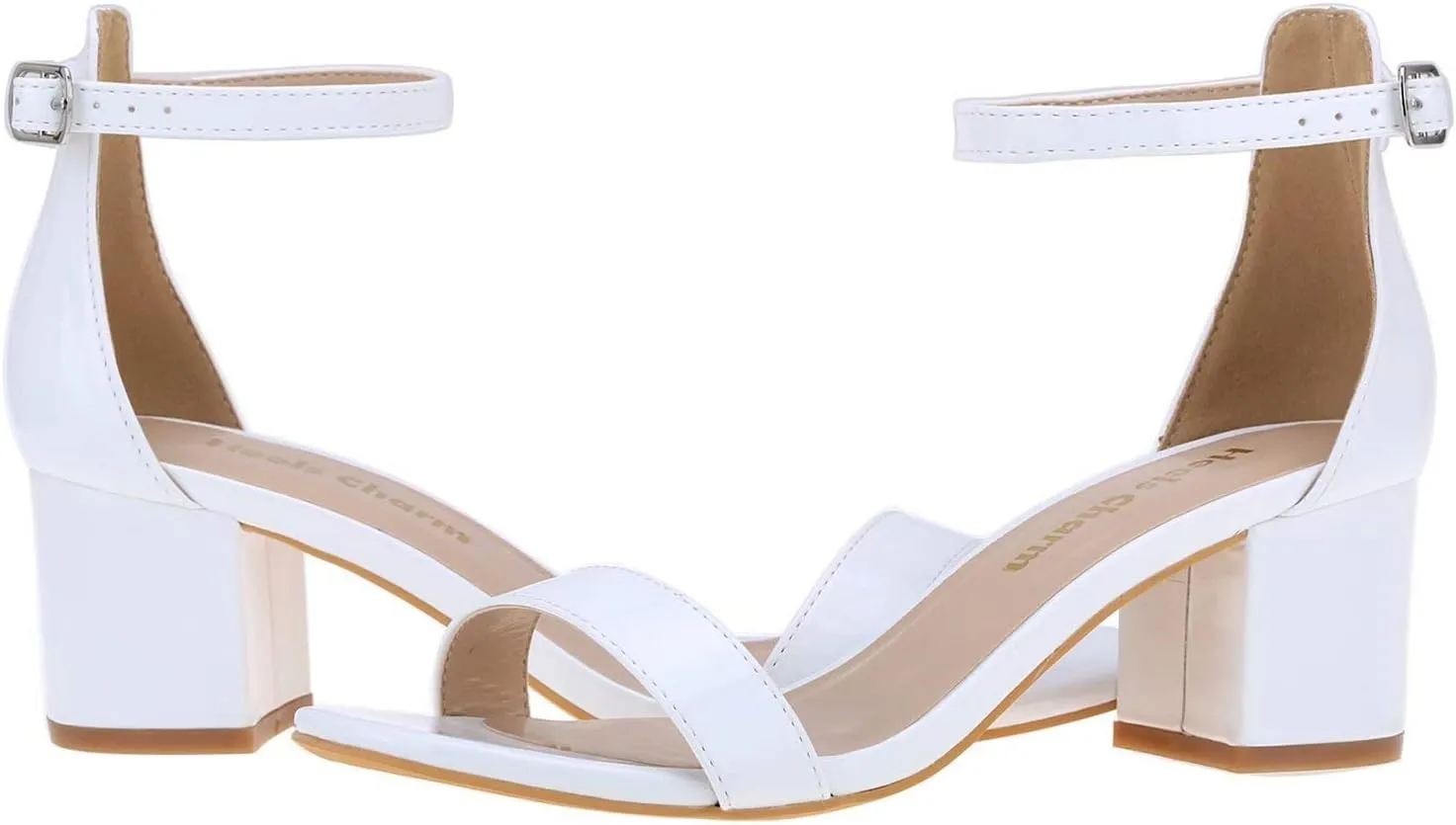 Women's Strappy Chunky Block Low Heeled Sandals 2 Inch Open Toe Ankle Strap High Heel Dress Sandals Daily Work Party Shoes