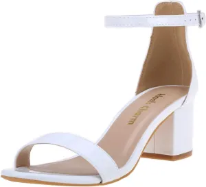 Women's Strappy Chunky Block Low Heeled Sandals 2 Inch Open Toe Ankle Strap High Heel Dress Sandals Daily Work Party Shoes