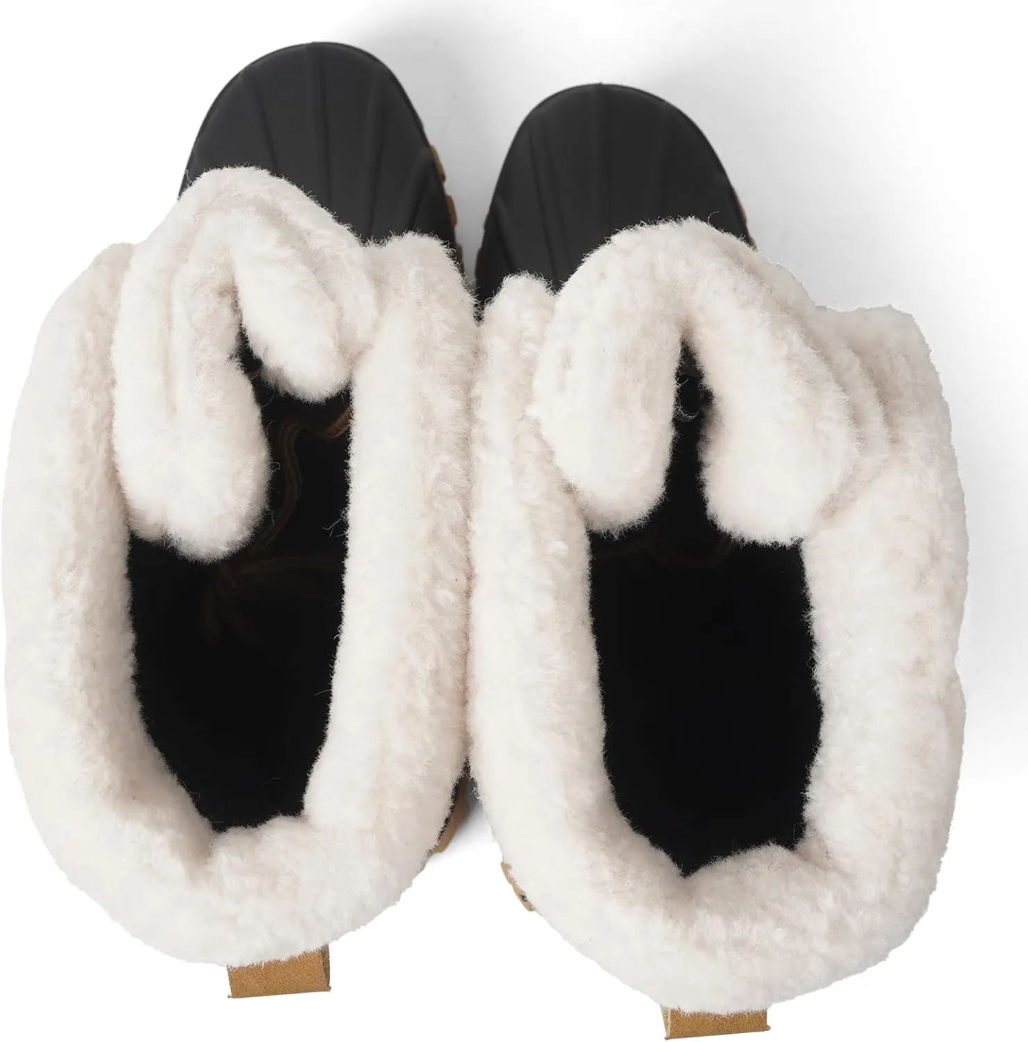 Women's Waterproof Winter Snow Boots Lightweight Insulated Duck Boots Warm Cold Weather Boots Fur Lined Mid-Calf Boots