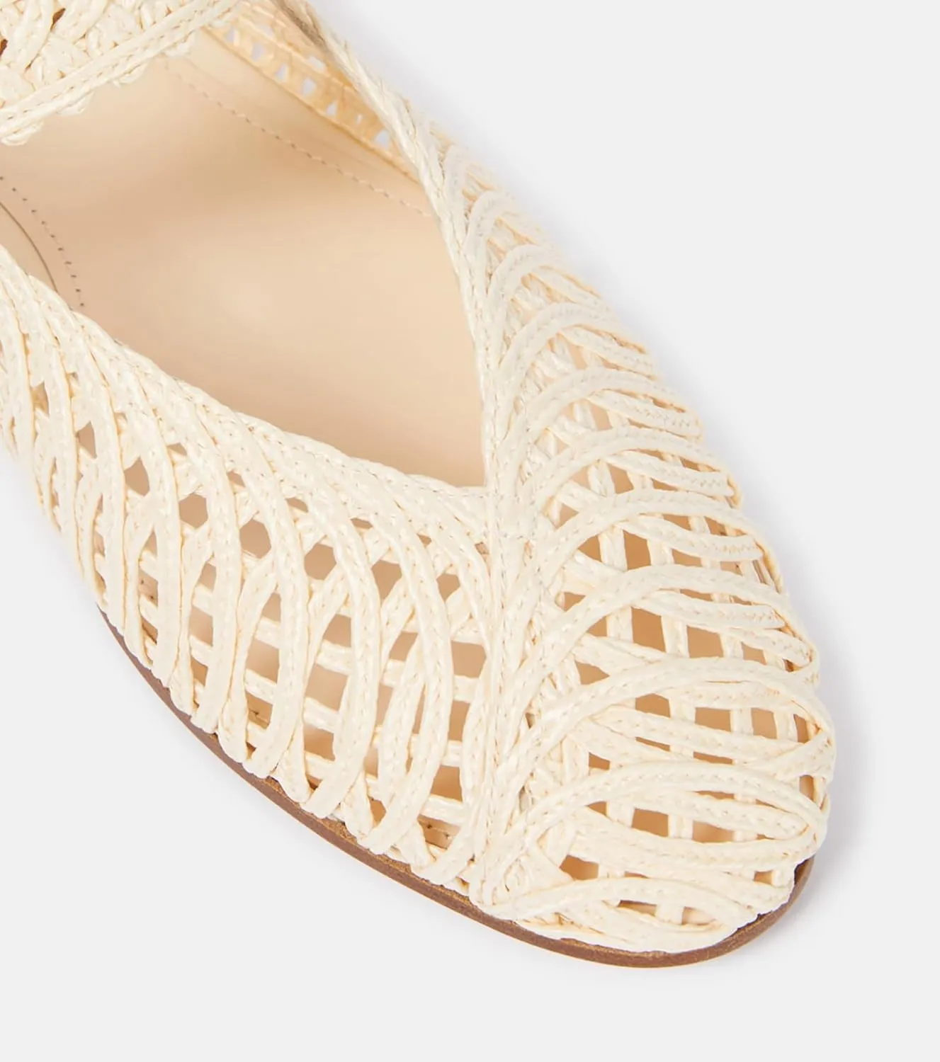 Women's Woven Ballet Flats - Closed Round Toe Mary Jane Shoes with Strap Buckle, Breathable Ballerinas for Casual Office, Work, or Daily Wear