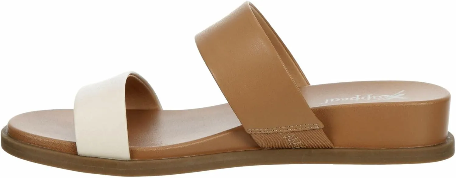 XAPPEAL Edith - Women's Casual Two Strap Slip-On Slide Sandals