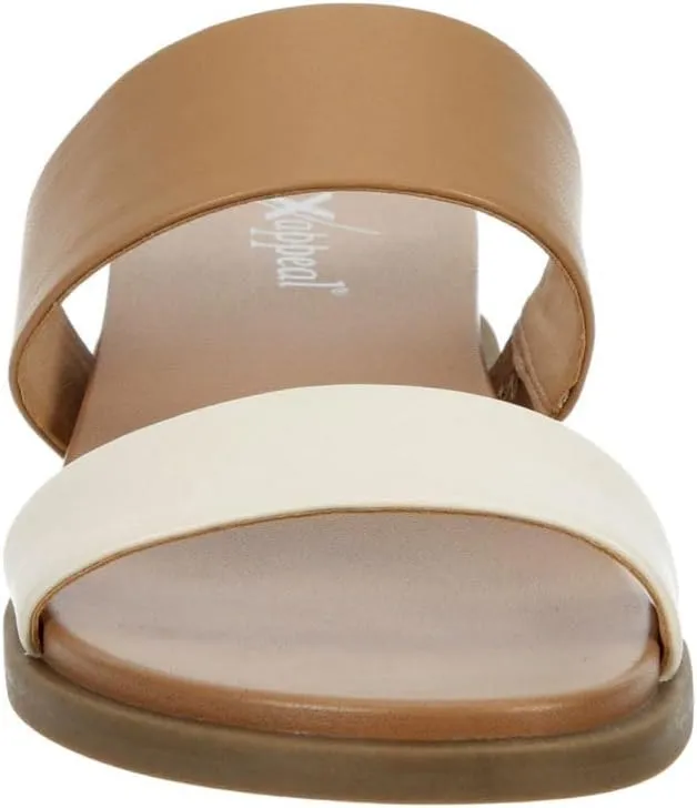XAPPEAL Edith - Women's Casual Two Strap Slip-On Slide Sandals