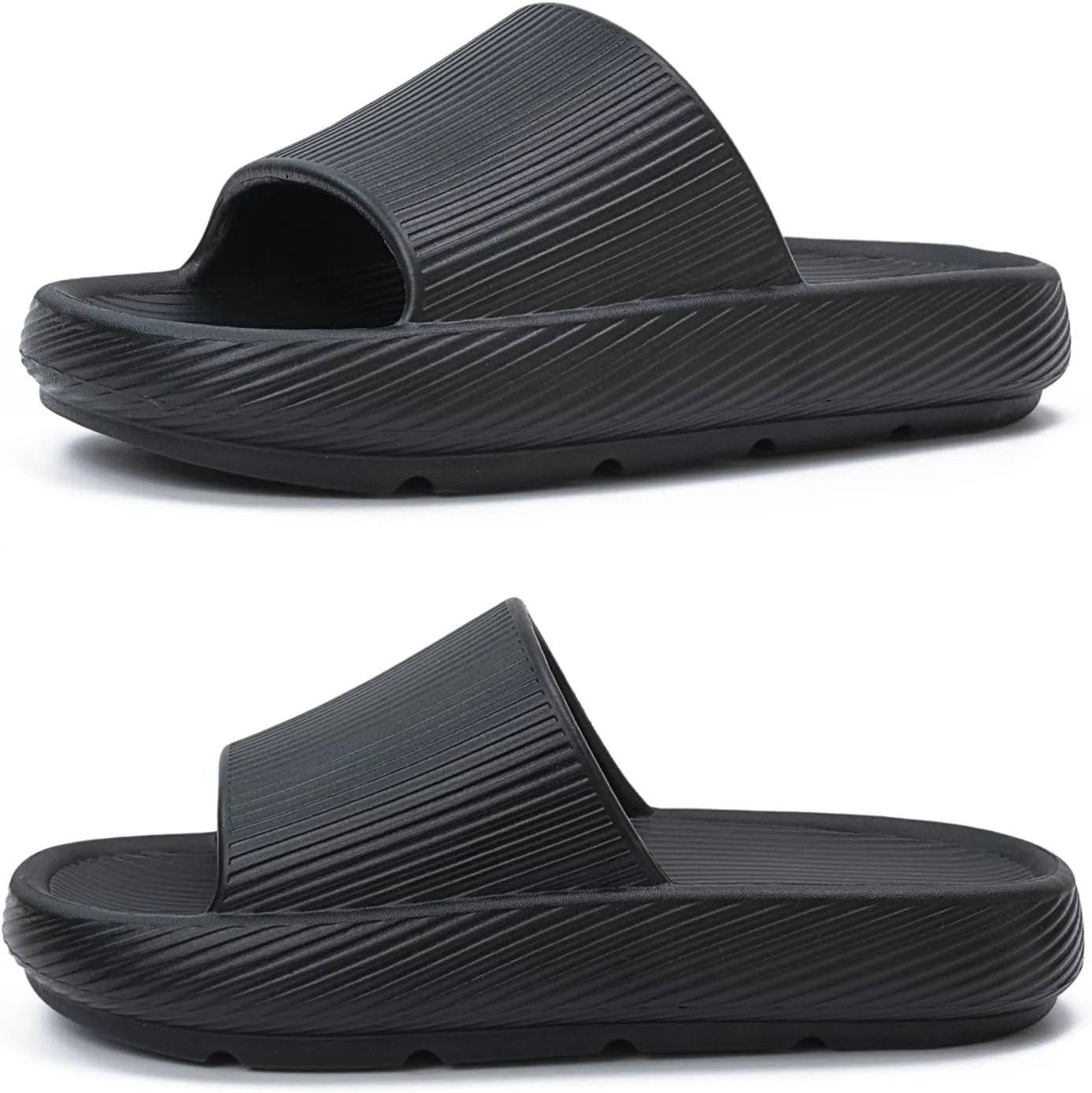 XIXITIAO Pillow Slippers for Women and Men, Soft Summer Cloud Sandals, Non Slip Quick Drying Shower Slides, Cushioned Thick Sole, Comfort Indoor and Outdoor Shoes