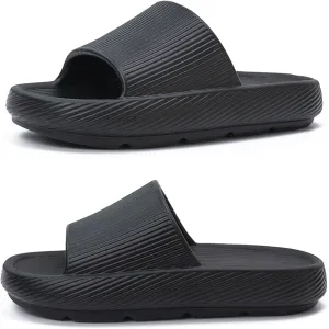 XIXITIAO Pillow Slippers for Women and Men, Soft Summer Cloud Sandals, Non Slip Quick Drying Shower Slides, Cushioned Thick Sole, Comfort Indoor and Outdoor Shoes