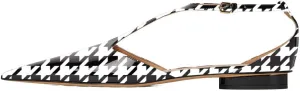 XYD Women Chic Pointed Closed Toe Flats Sleek Low Heel Chunky Slender T-Strap with Buckle Dress Party Casual Shoes