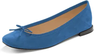 XYD Women Comfort Ballet Flats Round Toe Slip On Casual Daily Walking Shoes with Bows