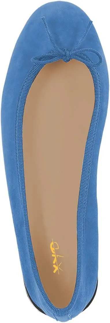 XYD Women Comfort Ballet Flats Round Toe Slip On Casual Daily Walking Shoes with Bows