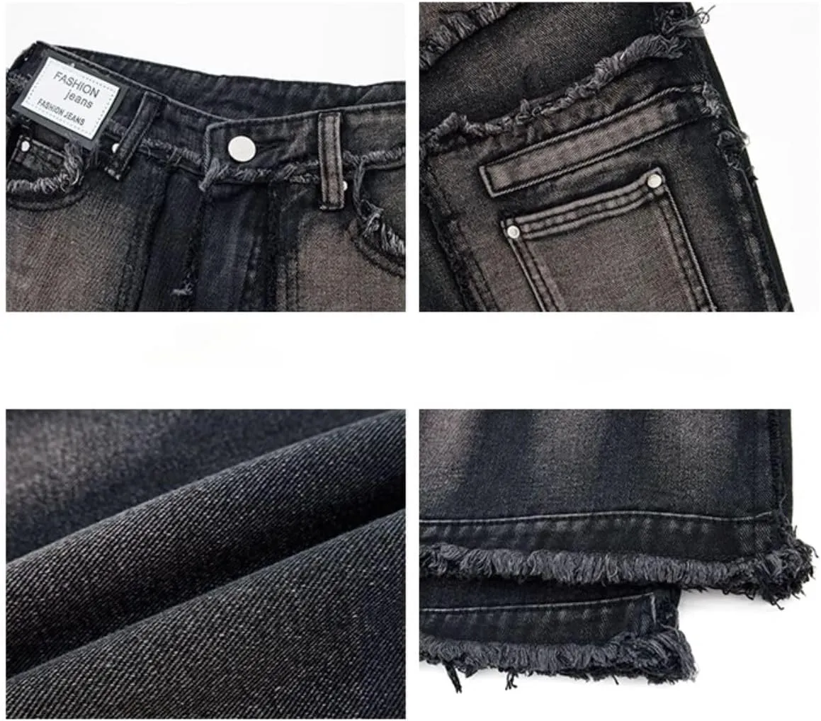 Y2k Baggy Jeans for Women Men Low Rise Straight Leg Denim Pants Vintage Grunge Goth Clothes