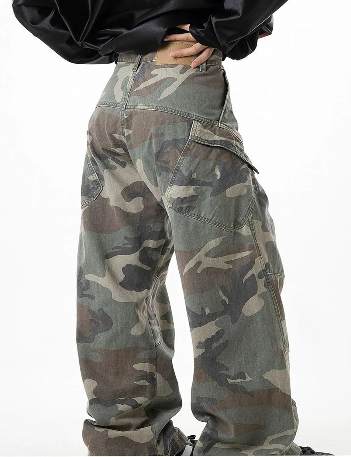 Y2k Camo Pants for Men Baggy Jeans Hip Hop Pants Baggy Joggers Streetwear Grunge Cargo Pants