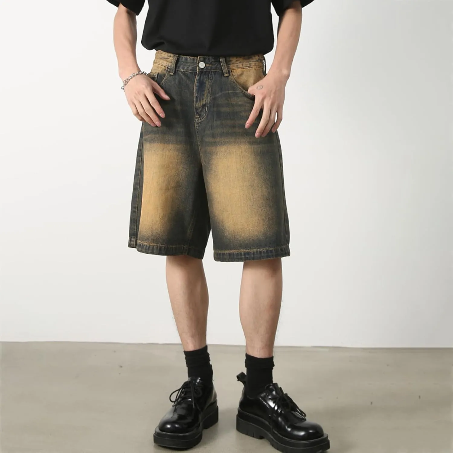 Y2k Jean Shorts Jorts Y2k Streetwear Hip Hop Shorts Skater Jeans Grunge Shorts