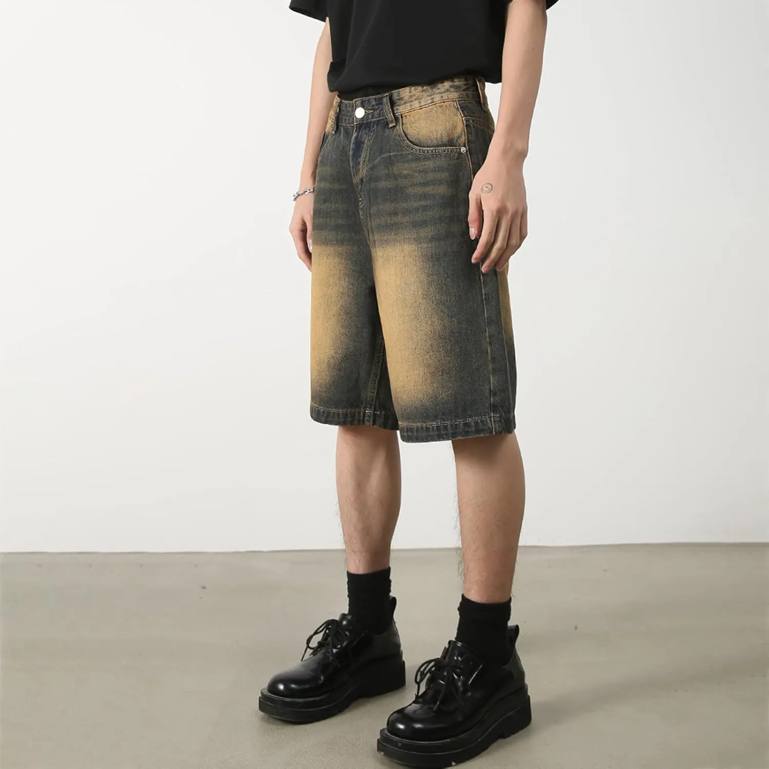 Y2k Jean Shorts Jorts Y2k Streetwear Hip Hop Shorts Skater Jeans Grunge Shorts