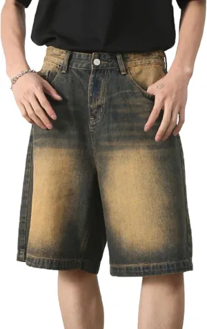 Y2k Jean Shorts Jorts Y2k Streetwear Hip Hop Shorts Skater Jeans Grunge Shorts
