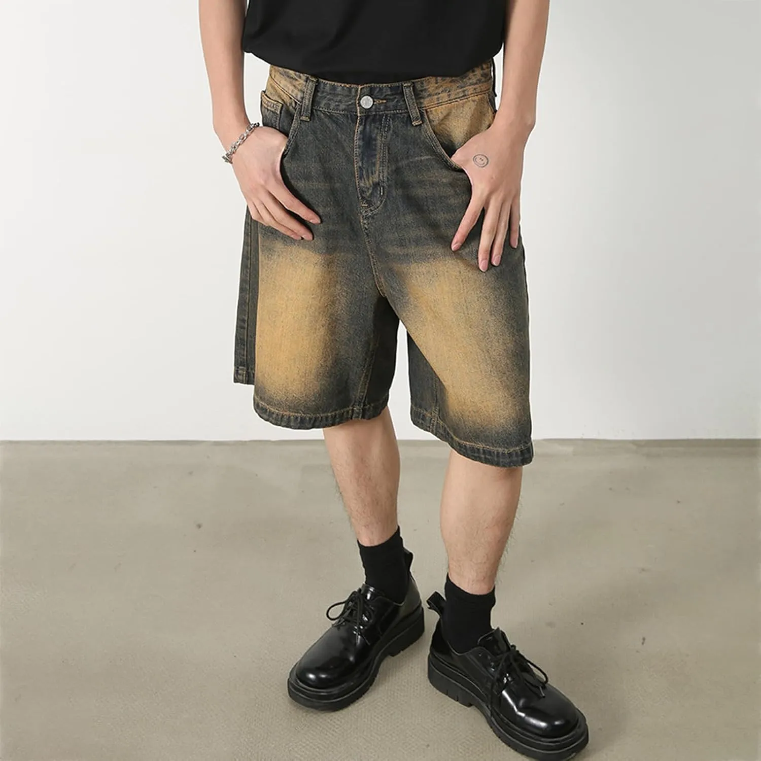 Y2k Jean Shorts Jorts Y2k Streetwear Hip Hop Shorts Skater Jeans Grunge Shorts
