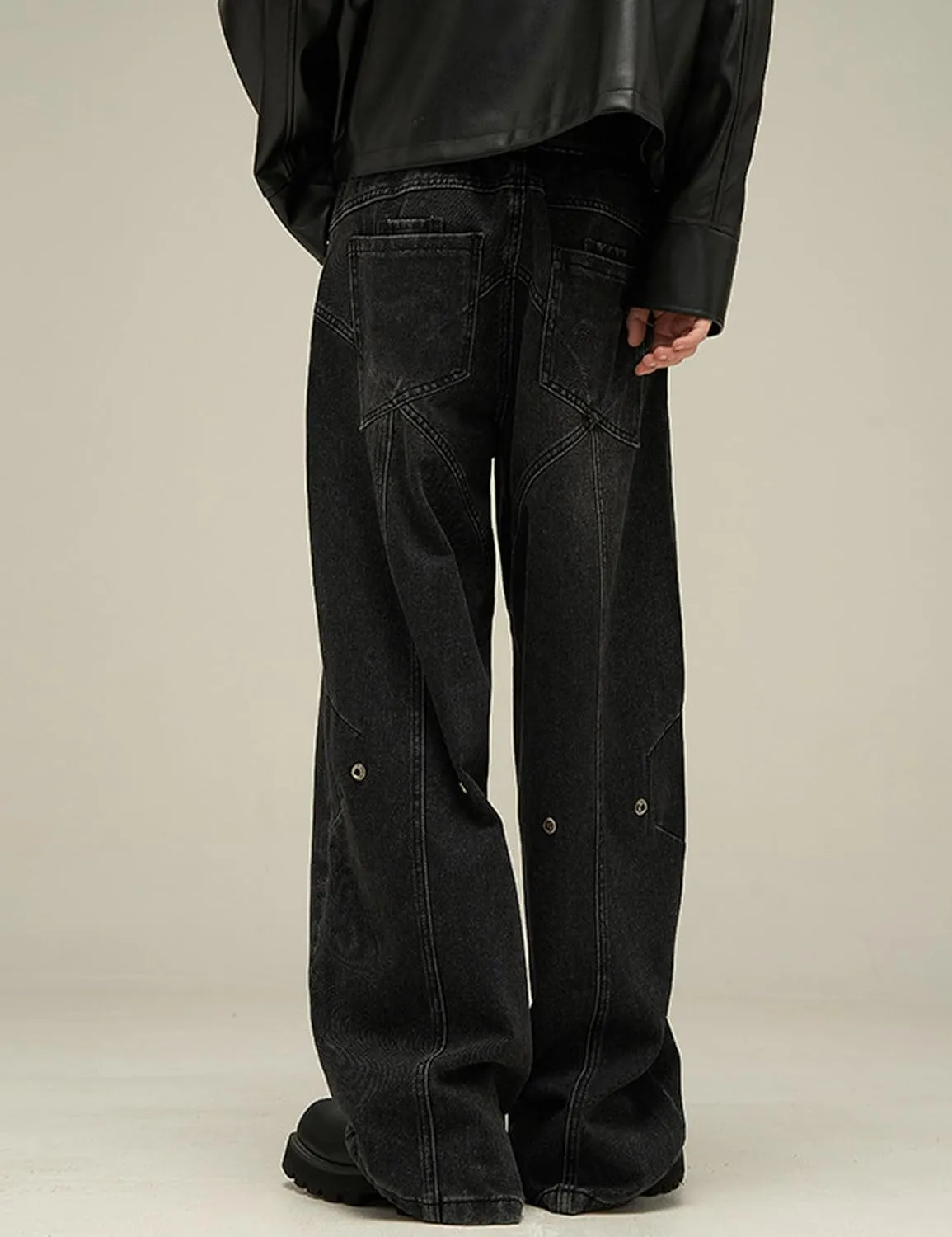 Y2k Men Jeans High Waisted Hip Hop Streetwear Jeans Aesthetic Harajuku Denim Pants Loose Baggy Skater Jeans