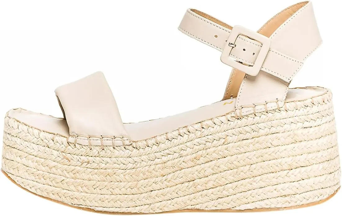 YDN Women's Ankle Strap Sandals Braid Platform Wedge High Heeled Open Square Toe Buckles Shoe Shopping Party Dating Size 4-16 US