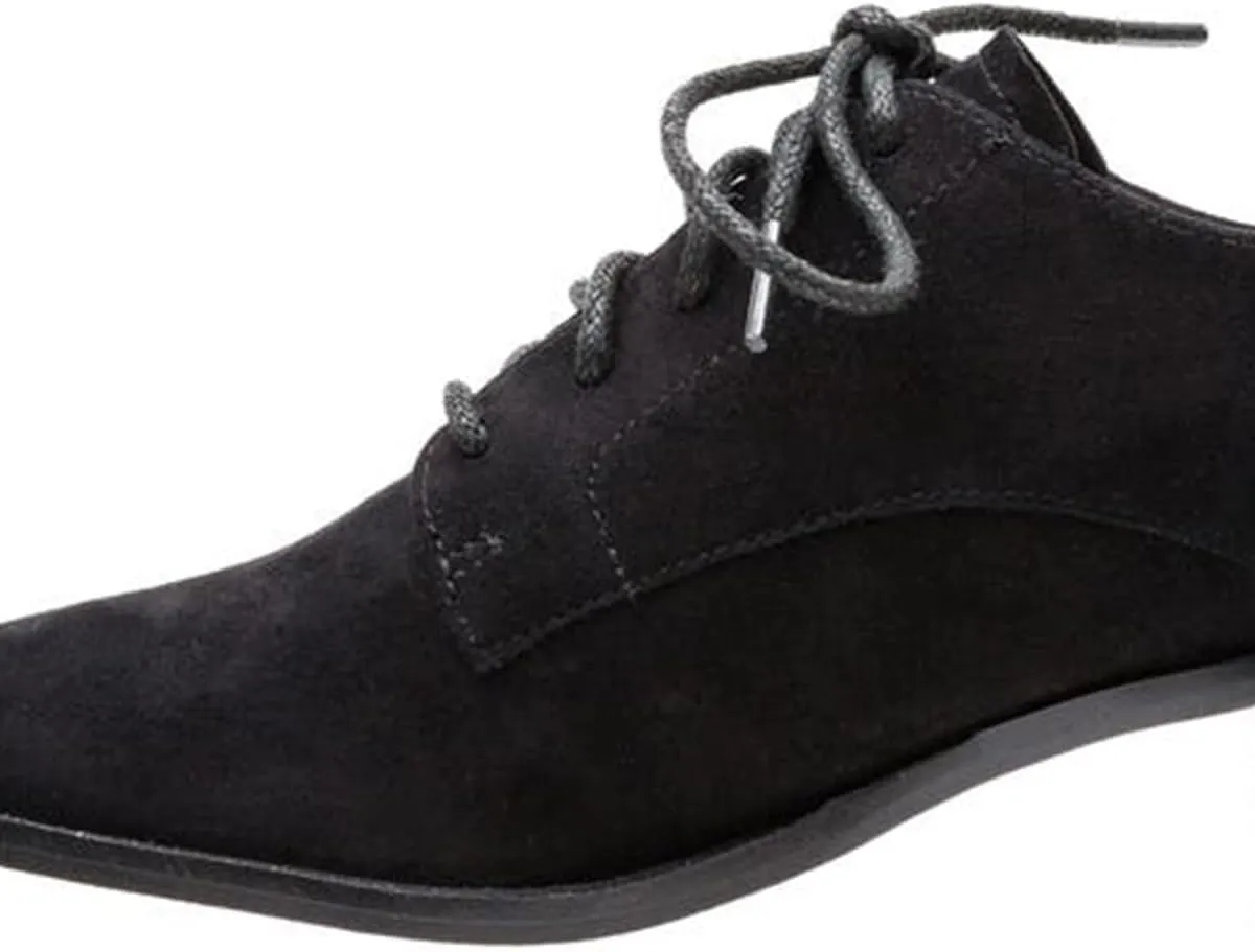 YDN Women's Fashion Closed Toe Lace Up Oxfords Flats Stacked Low Heels Pumps Formal Event Working Shoes Size 4-16 US