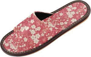 Yuiboo Cherry Blossom Red Mens Fashion Slippers Breathable Non Slip Sandals for Home Hotel Travel