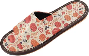 Yuiboo Red Orange Pumpkins Men Women's Fashion Slippers Reusable Beach Sandals for Hotel Indoor Hotel
