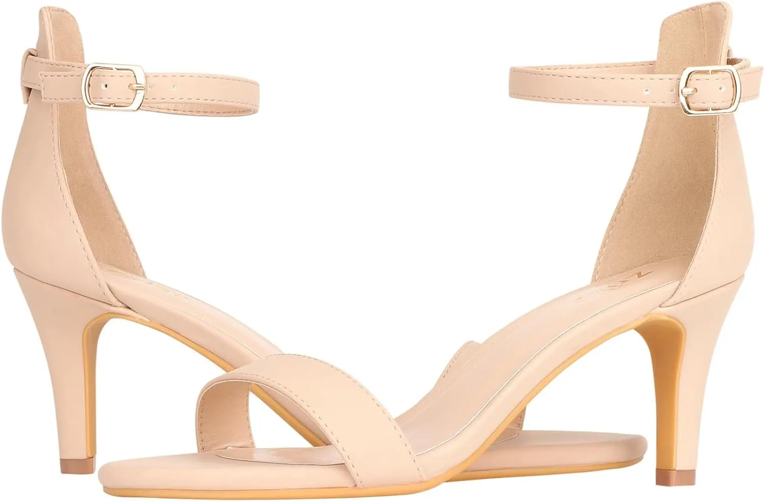 ZriEy Women's Heeled Sandals 4 Inches Open Toe Stiletto High Heels Ankle Strap Fashion Bridal Party Wedding Pump Shoes