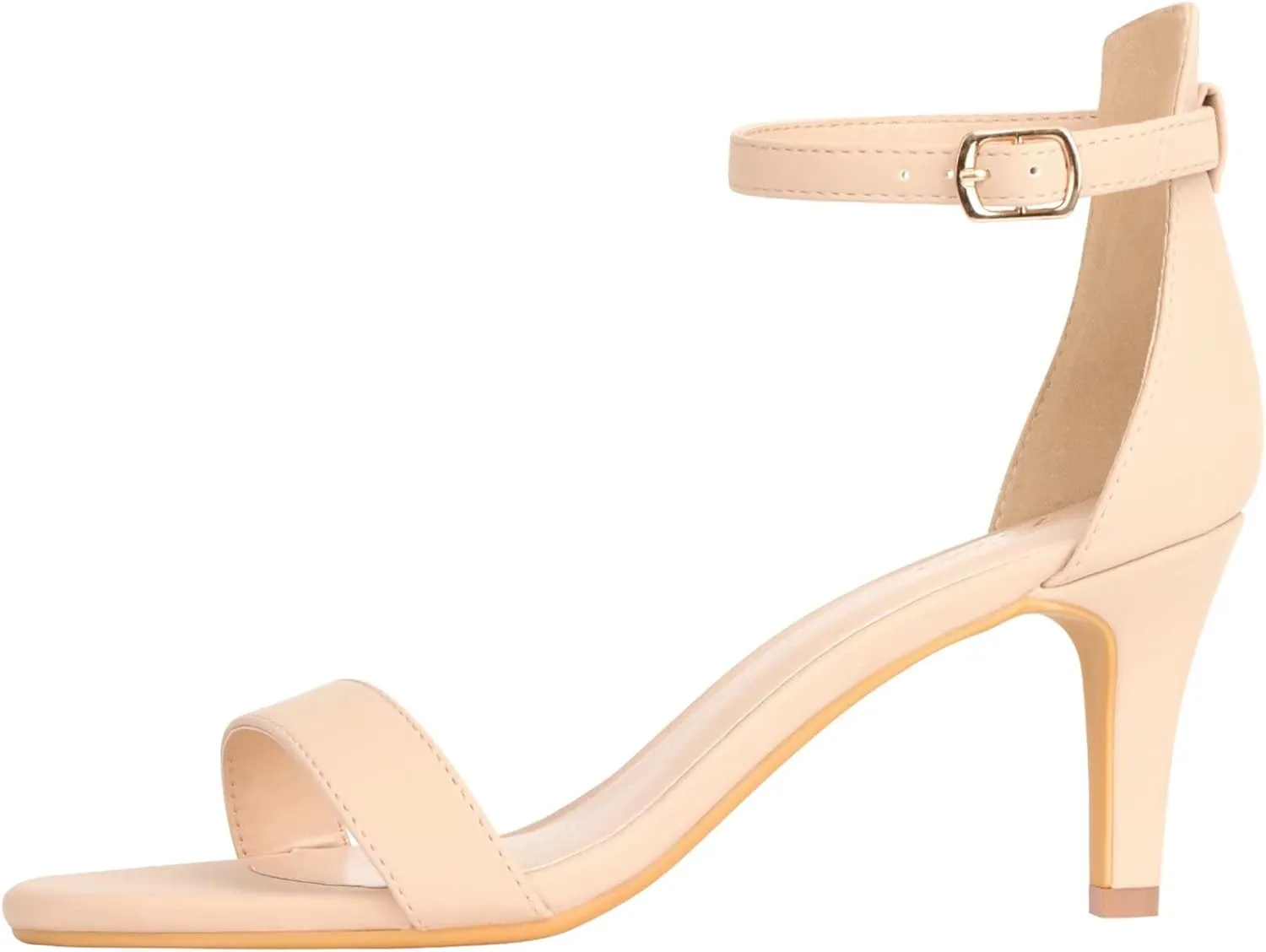ZriEy Women's Heeled Sandals 4 Inches Open Toe Stiletto High Heels Ankle Strap Fashion Bridal Party Wedding Pump Shoes