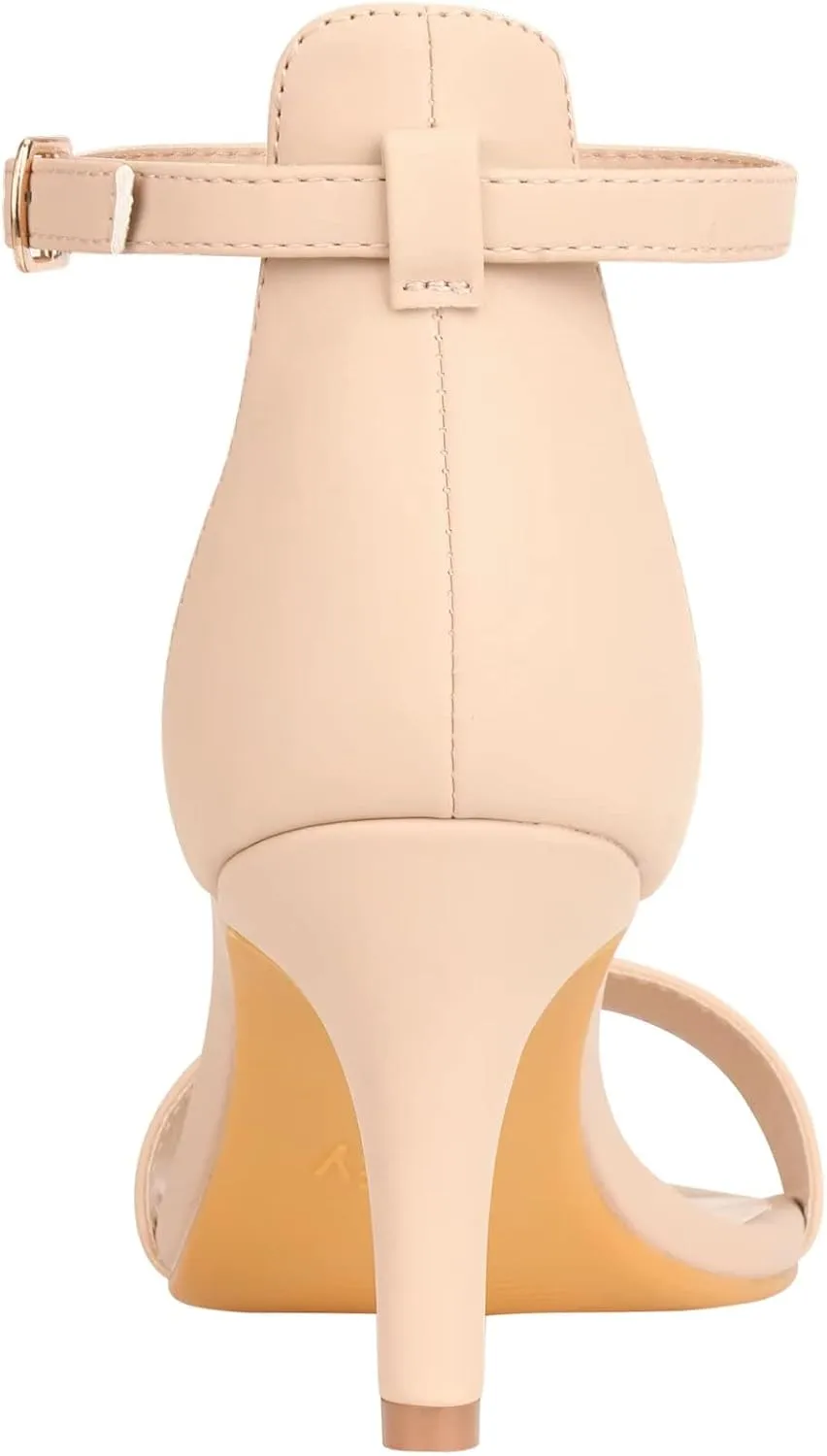 ZriEy Women's Heeled Sandals 4 Inches Open Toe Stiletto High Heels Ankle Strap Fashion Bridal Party Wedding Pump Shoes