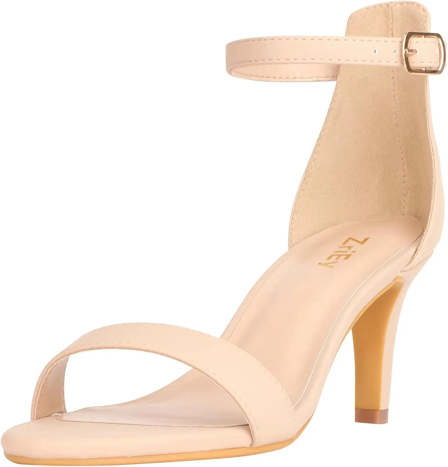 ZriEy Women's Heeled Sandals 4 Inches Open Toe Stiletto High Heels Ankle Strap Fashion Bridal Party Wedding Pump Shoes